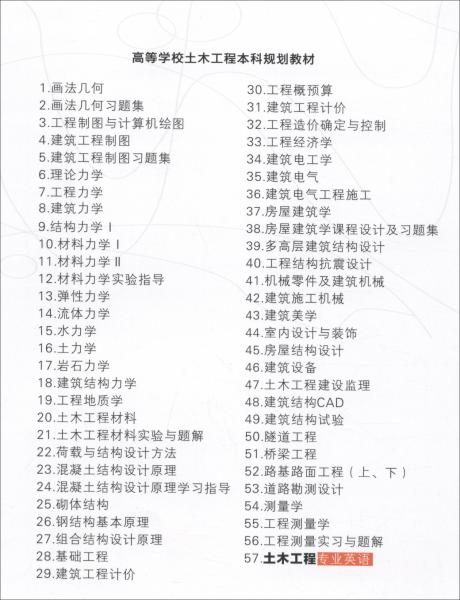 土木工程專業(yè)英語（第三版）