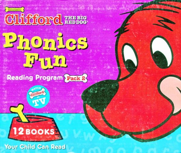 Clifford Phonics Fun Box Set #2 (Books + CD)  大红狗趣味自然拼读套装2，12册书附CD 