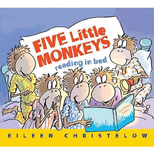 Five Little Monkeys Reading in Bed五只小猴上床讀書