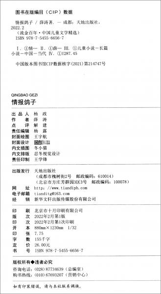 情报鸽子/流金百年中国儿童文学精选
