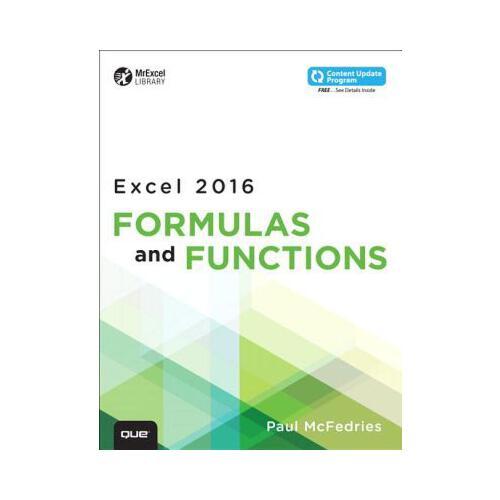 Excel 2016 Formulas and Functions 