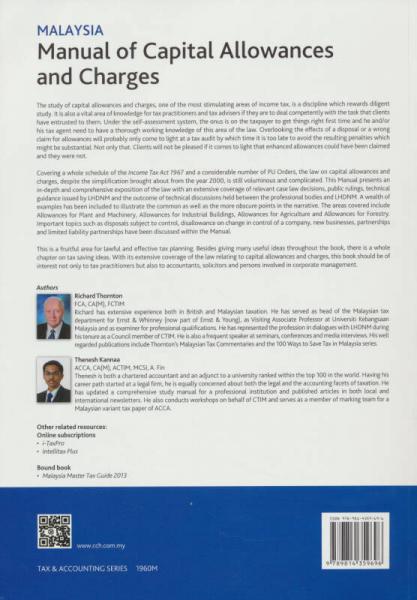 Malaysia Manual of Capital Allowances and Charges[马来西亚资金免税及征税手册]