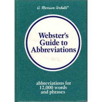 Webster’sGuidetoAbbreviations