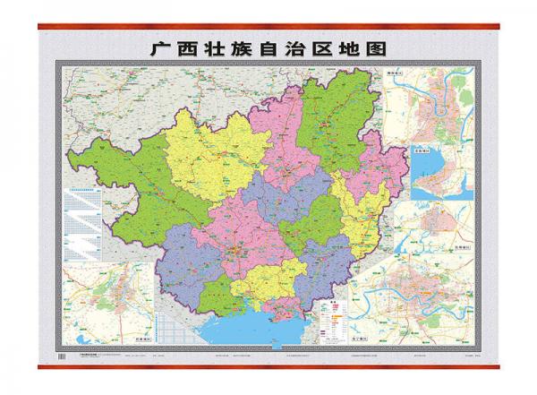 广西壮族自治区地图 （双全开 16m*12m 精品挂图）