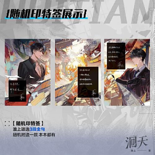 洄天【随书赠双面细闪色纸*1+主角拍立得*2+pvc反光特典色纸*1】3款金句印特签随机发货 淮上全新科幻悬疑力作 破云