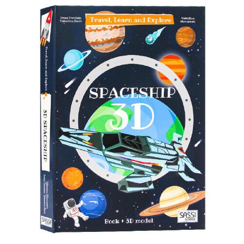 英文原版Travel Learn And Explore Spaceship 3D宇宙飛船模型書 科普