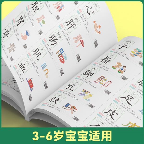 幼小衔接学前象形字1314字儿童象形字认知书宝宝认字书象形字
