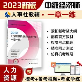 2023中级经济师教辅人力2023版 人力资源管理专业知识和实务（中级）教材精讲2023 中国人事出版社