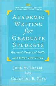 Academic Writing for Graduate Students：Essential Tasks and Skills
