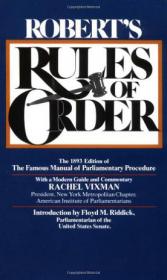 Robert's Rules of Order Newly Revised, 11th edition