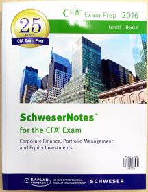 Level I Schweser's QuickSheet™：Critical Concepts for the 2016 CFA® Exam