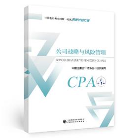 2024注会cpa官方教材 公司战略与风险管理 中国注册会计师考试财政经济出版社