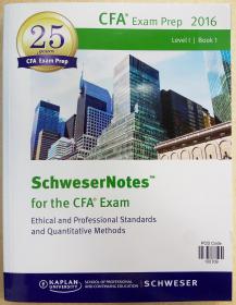 Level I Schweser's QuickSheet™：Critical Concepts for the 2016 CFA® Exam