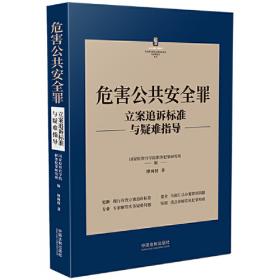 危害公共安全罪立案追诉标准与司法认定实务