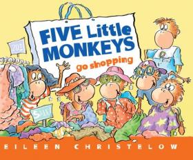Five Little Monkeys Jumping on the Bed   Board book    五个小猴子在床上跳 英文原版