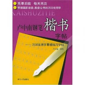 卢中南3500常用字硬笔书法练习册（行书）