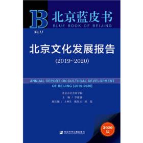北京蓝皮书：北京文化发展报告（2018-2019）