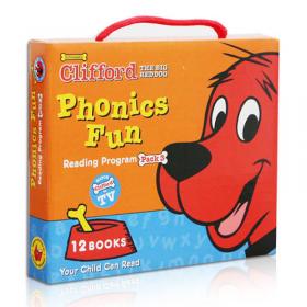 Clifford Phonics Fun Box Set #4 (Books + CD)  大红狗趣味自然拼读套装4，12册书附CD 